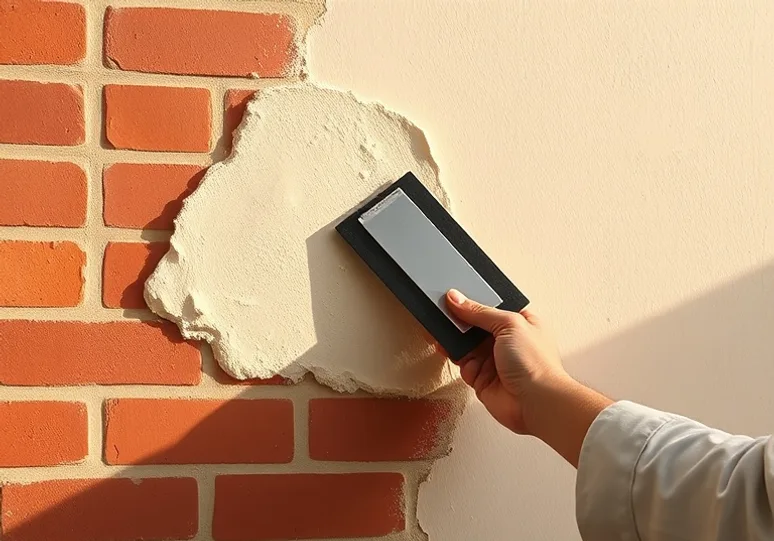 Application d'un enduit décoratif à la lisseuse sur un mur