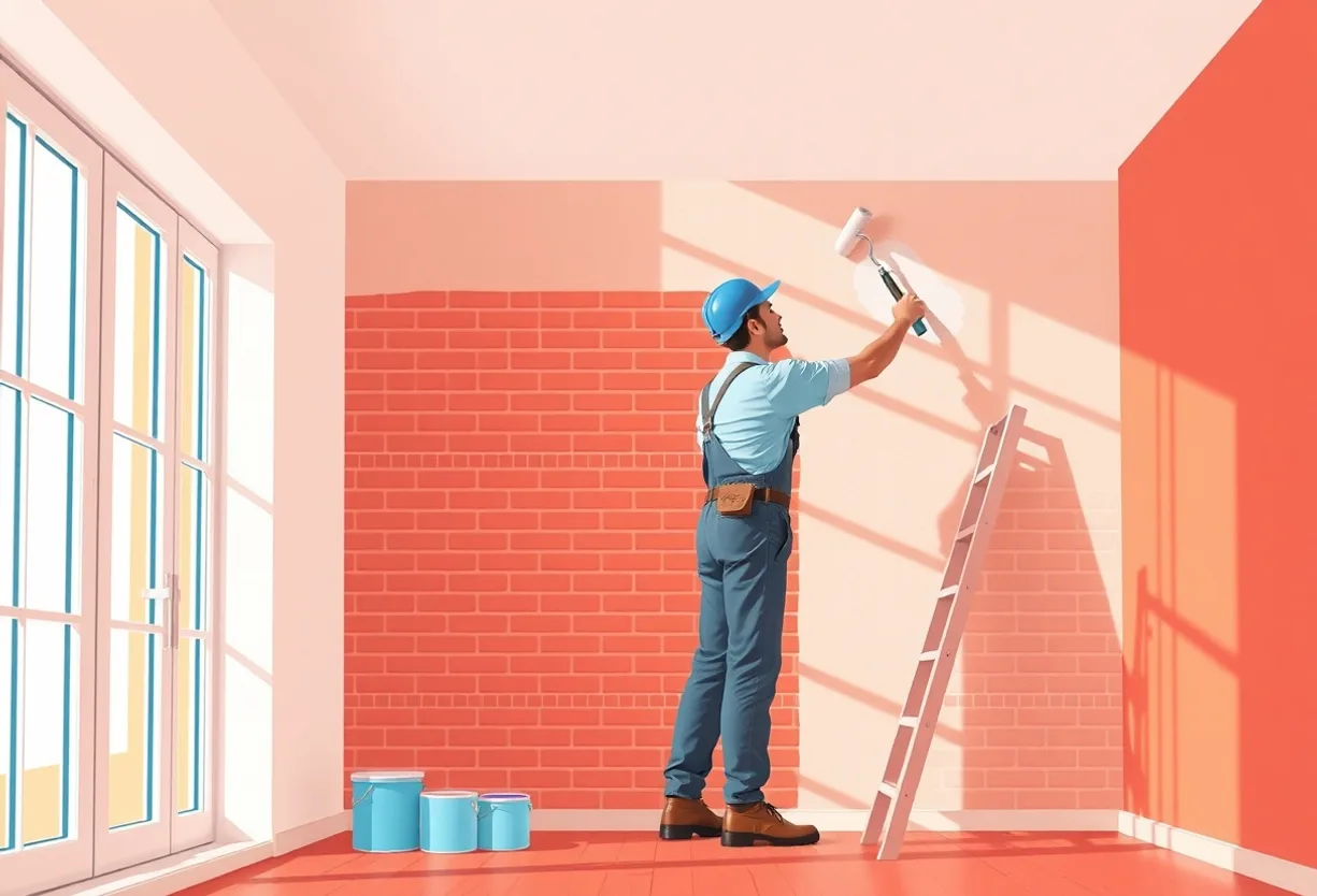 Peintre Villeneuve-d'Ascq 59491 en intervention sur un chantier