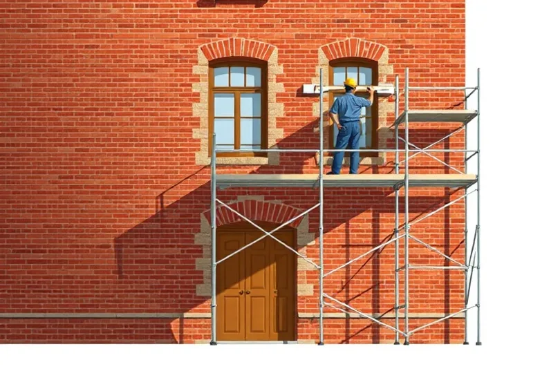 Ravalement de façade en pierre, nettoyage et application d'enduit